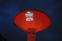 EVL gratuliert Bayer 04  zum Double – Wasserturm ab Freitag wieder in blau 